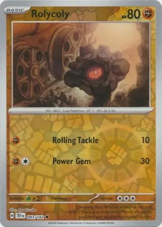 Temporal Forces Rolycoly #93/162 reverse holo